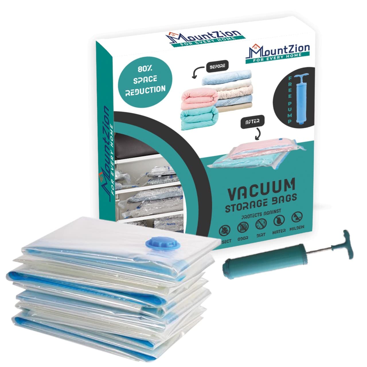 MountZion Vacuum Storage Bags with Pump Storage Bags for Clothes