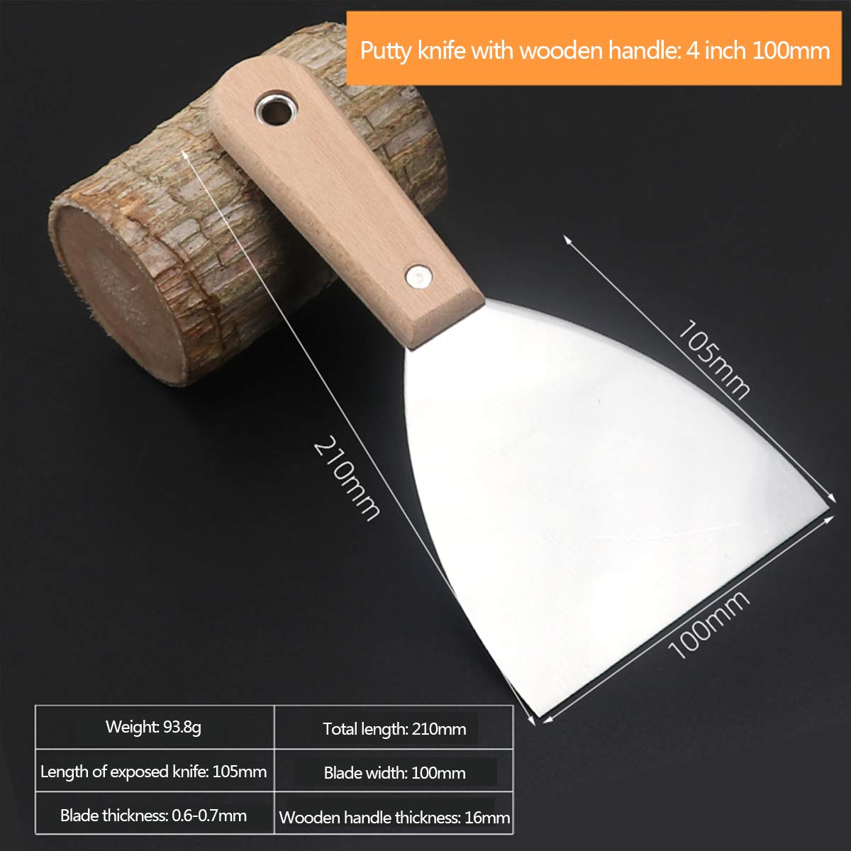 Zestaw noży do szpachli Premium Wall Scraper Metal Scraper Tool(4inch)