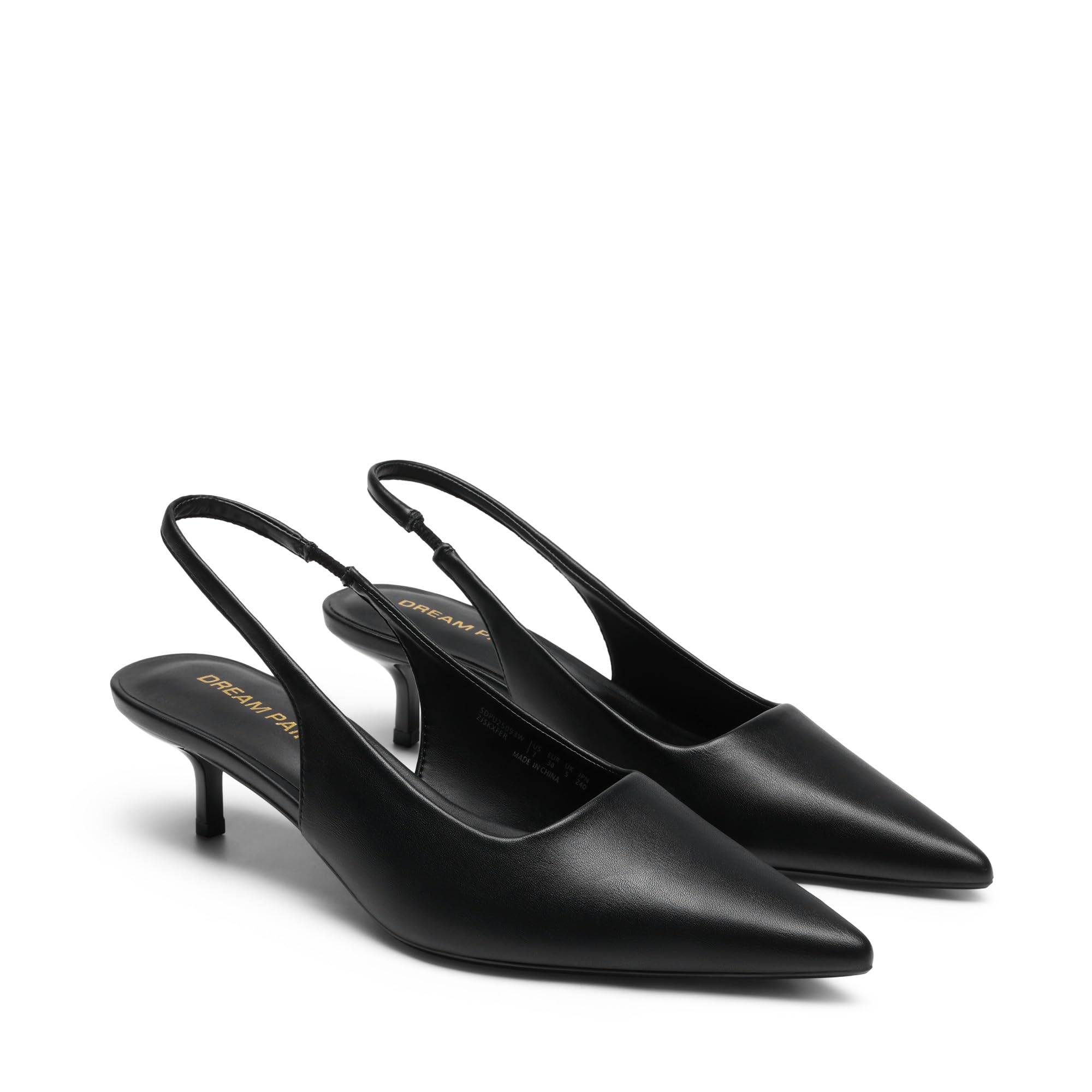 DREAM PAIRS Scarpe da Donna Slingback con Tacco | Scarpe décolleté comode con tacco da 4,5 cm e punta a punta – Eleganti, adatte a matrimoni, feste e lavoro