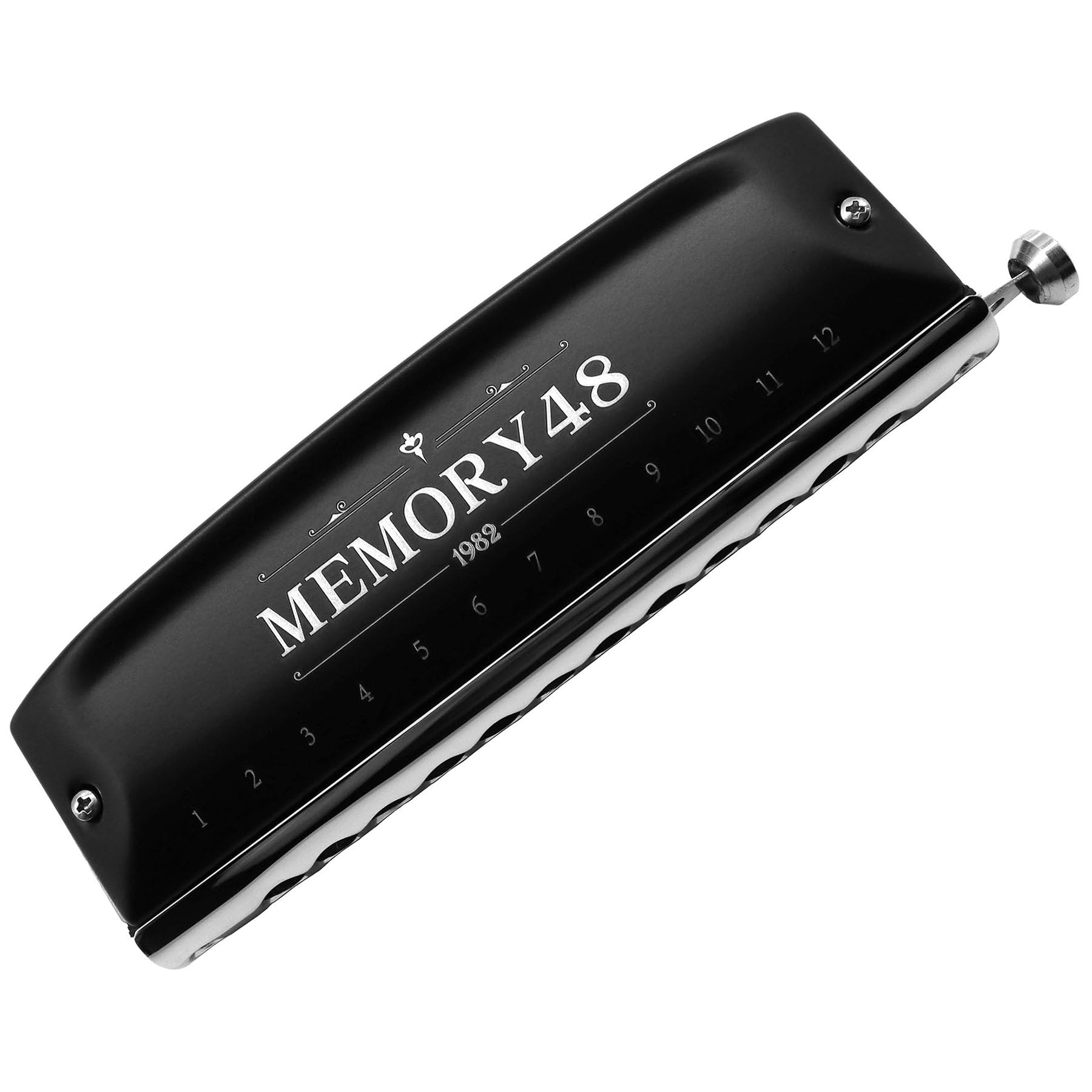 Harmonica Chromatic Mouth Organ Harp Performance Armonica with Slider and Value Key of C 12 Hole 48 Tone Professional Music Instrument Gift with Box, YJS00198