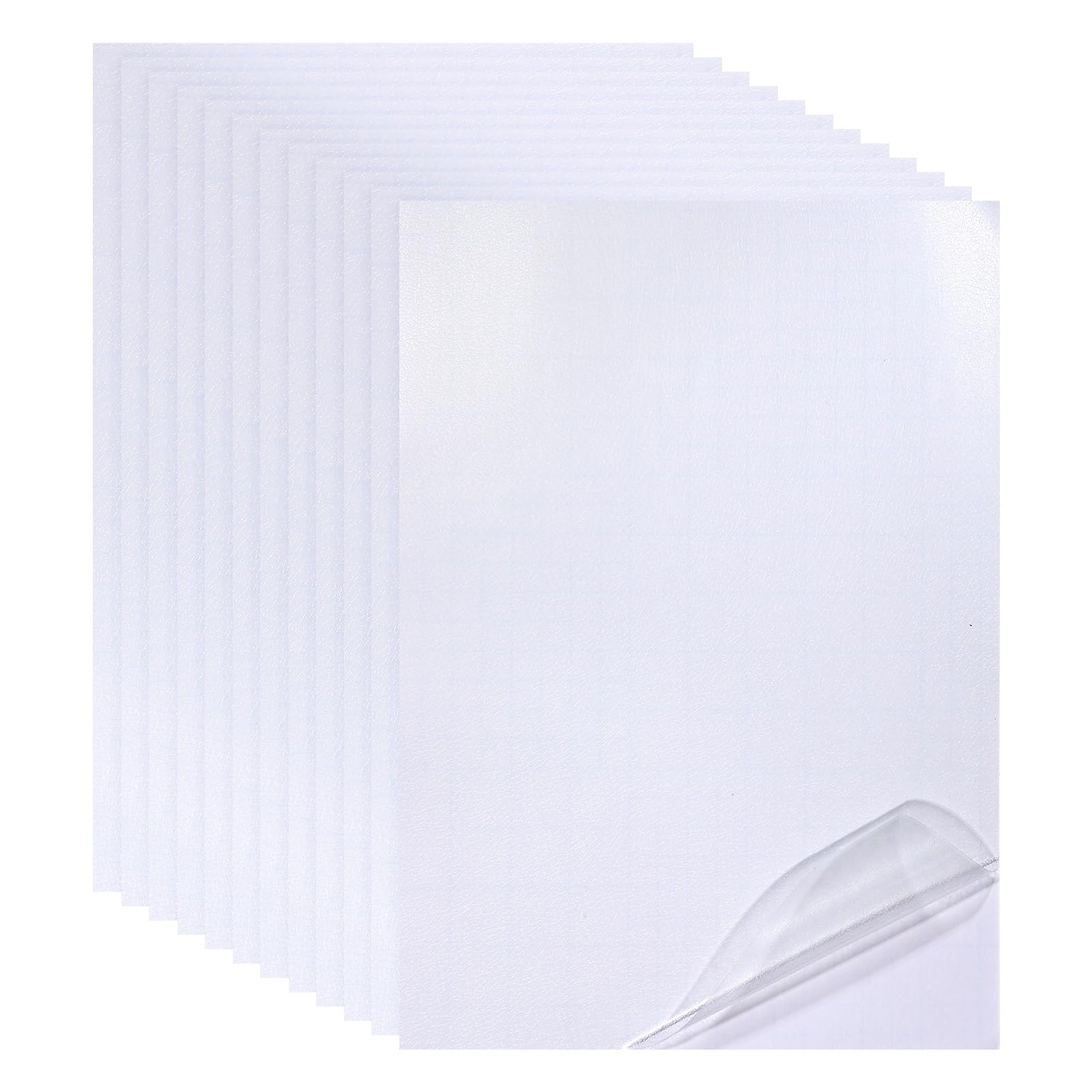 PATIKIL 12x8 Inch Holographic Laminate Sheets, 12Pcs Holographic Sticker Paper Transparent Vinyl Laminate Film A4 Waterproof Self Adhesive for Craft Books, Leather Pattern