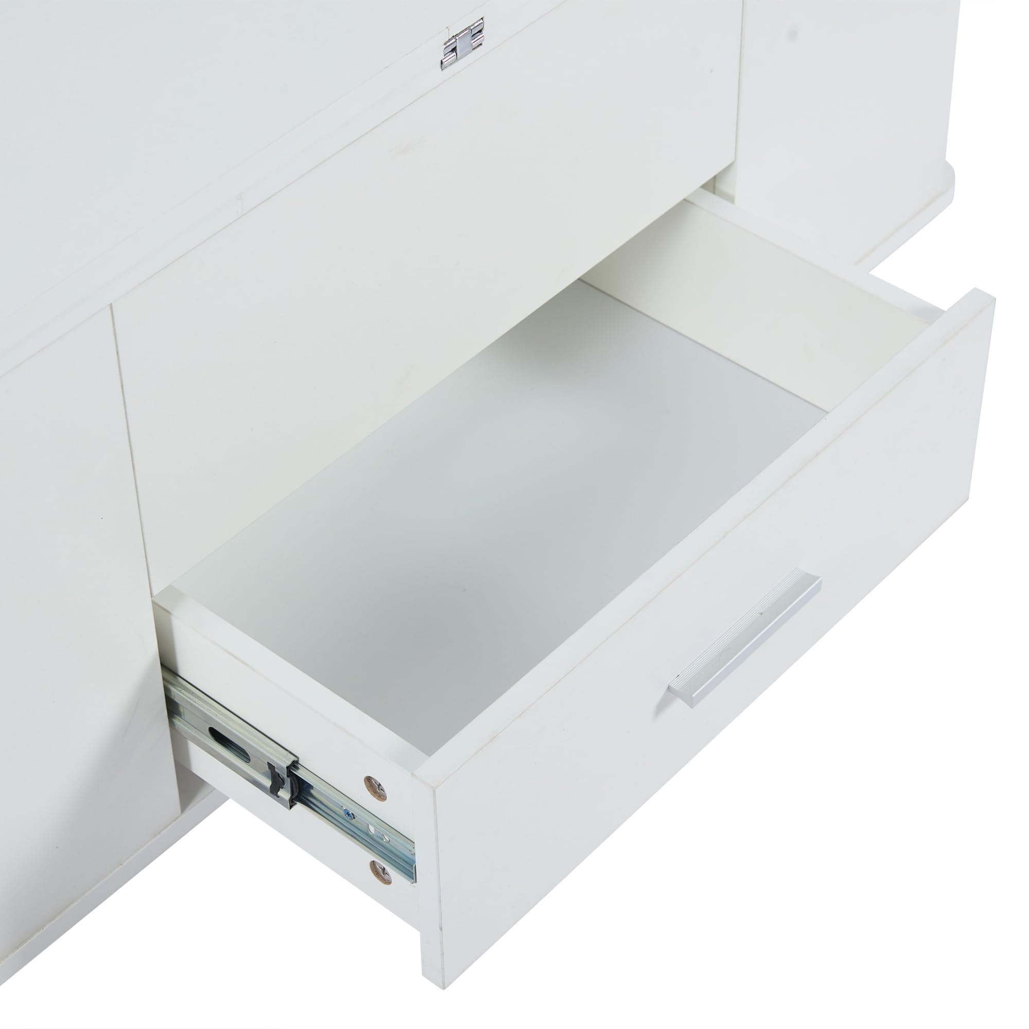 Mesa de centro regulable en altura, mesa de sofá móvil, mesa de centro multifunción 4 en 1, convertible en sala de estar, comedor, mesa de centro con cajones, con 4 taburetes, color blanco