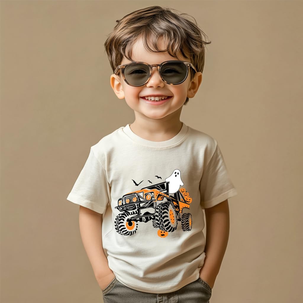 Halloween Shirt for Kids – Toddler Boys & Girls HolidayT-Shirt, Pumpkin Ghost Skeleton Dinasour Mummy,2T-8T - Image 3