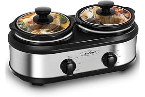 Multi Crock Pot Electric Buffet Server 2.5 Qt Warming Tray