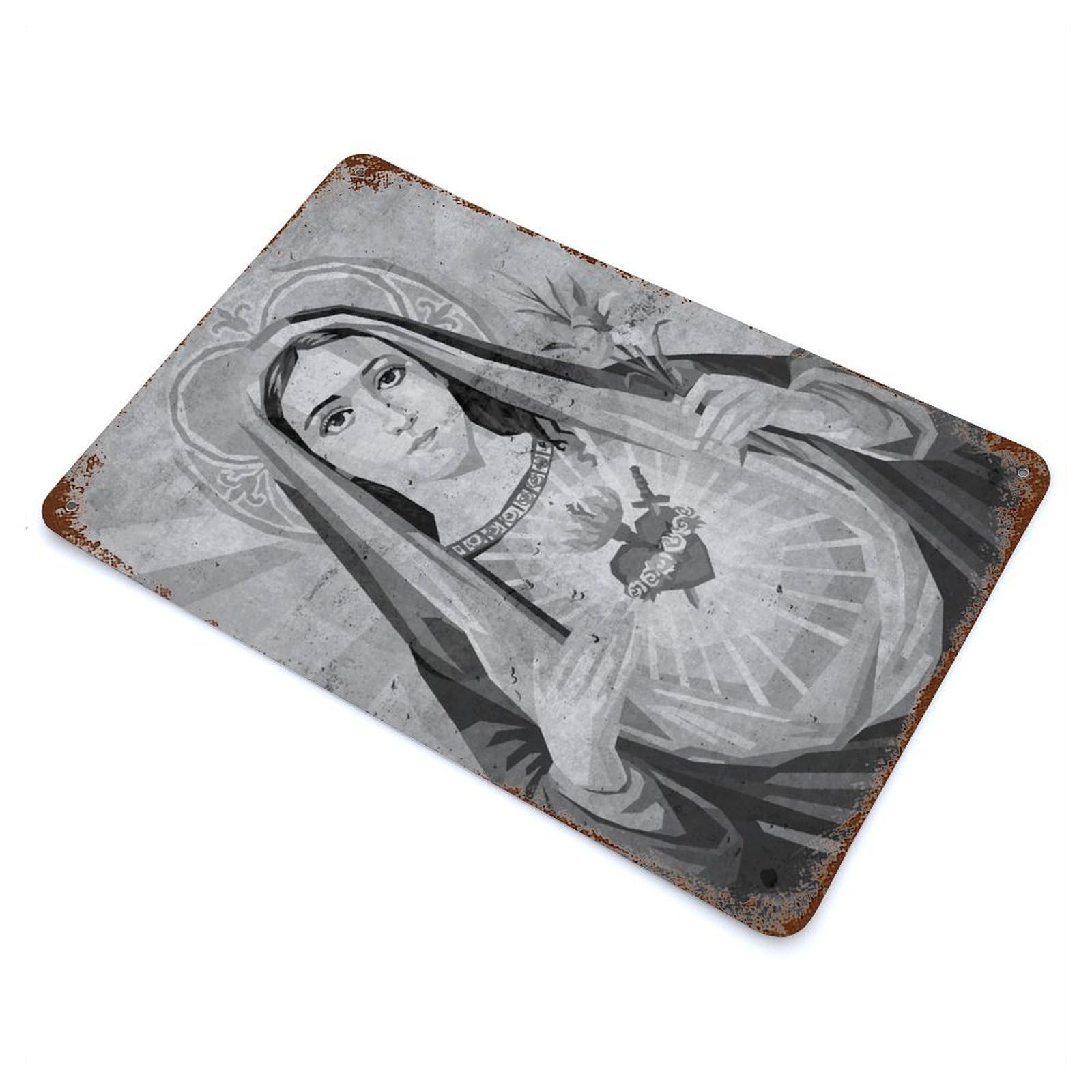 Maria Retro Metal Sign 11.8"x7.9", Farmhouse Wall Decor for Cafe, Home Bar And Lounge Decor
