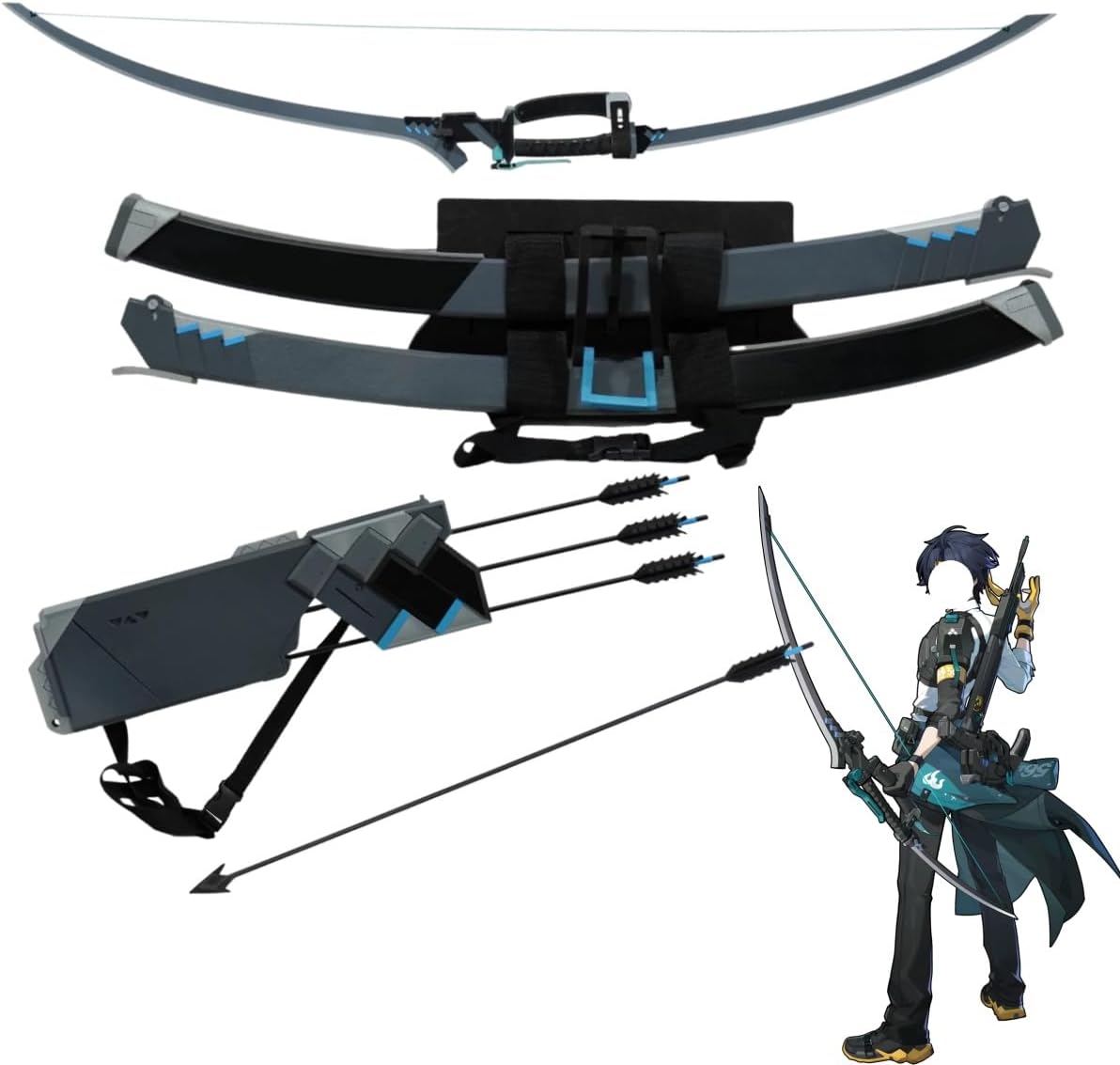 ゼンレスゾーンゼロ 浅羽 悠真 コスプレ 道具 武器 双刀 弓 刀鞘 矢筒 双