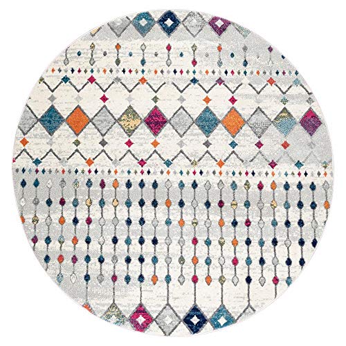 Nuloom RZBD16D-R404 4 Round Moroccan Blythe Area Rug cover