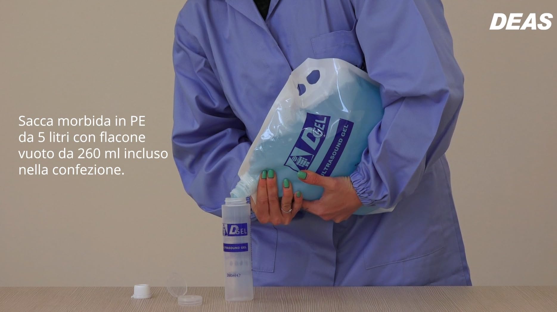 DGel - 2 pezzi Gel conduttore 5 Litri Trasparente Ultrasuoni, Ecografia, IPL - SACCA MORBIDA COMPLETO SVUOTAMENTO SENZA RESIDUO