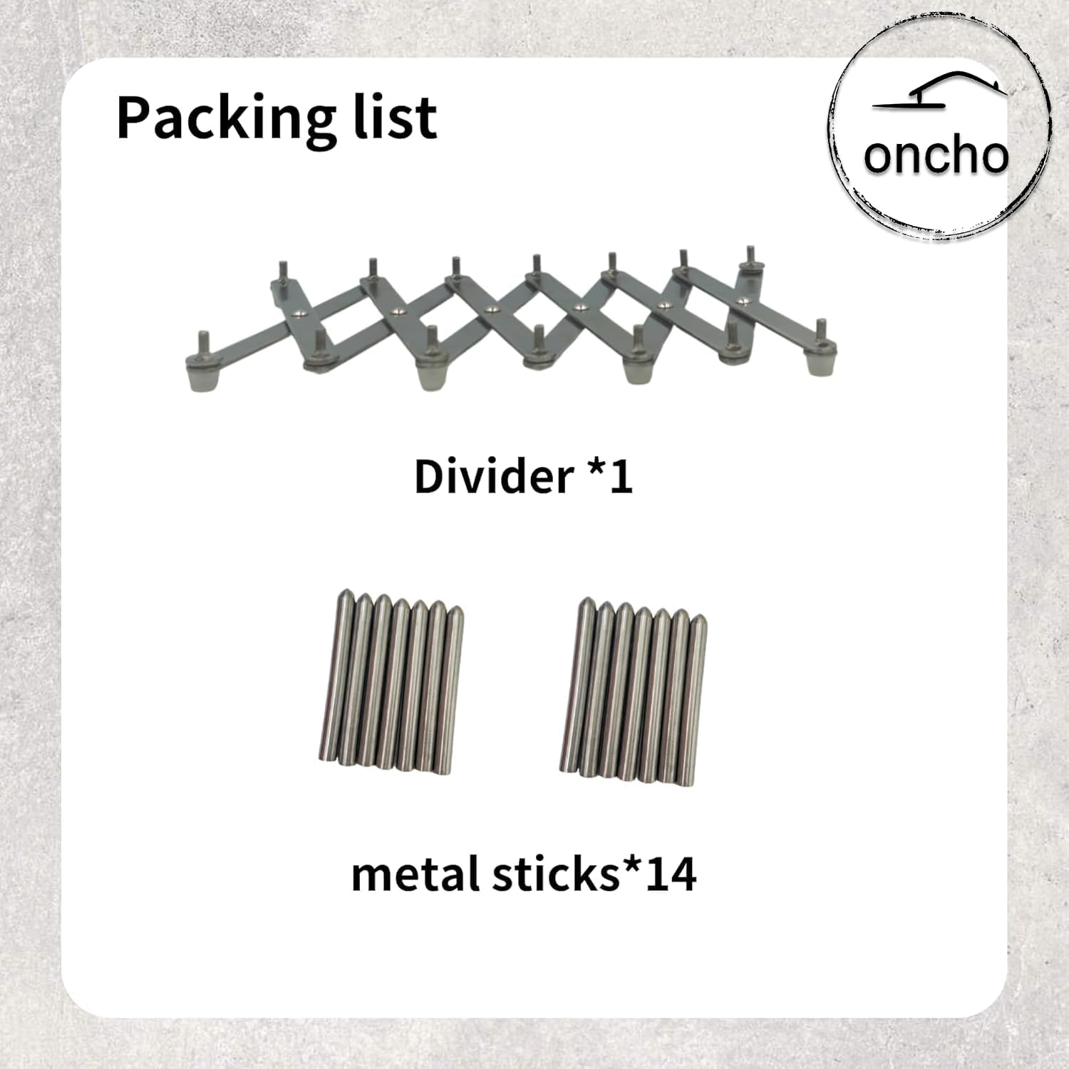 oncho Dish and Lid Drying Storage, Stainless Steel, 6 Adjustable Compartments for Kitchen Cabinets - Expandable, Adjustable and Minimalist Design (14.5x10 cm, Silver)