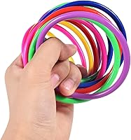Vista 8 de OBTANIM Juego de 24 anillos de plástico de 3 pulgadas para niños y anillos de lanzamiento al aire libre para juego de práctica de velocidad
