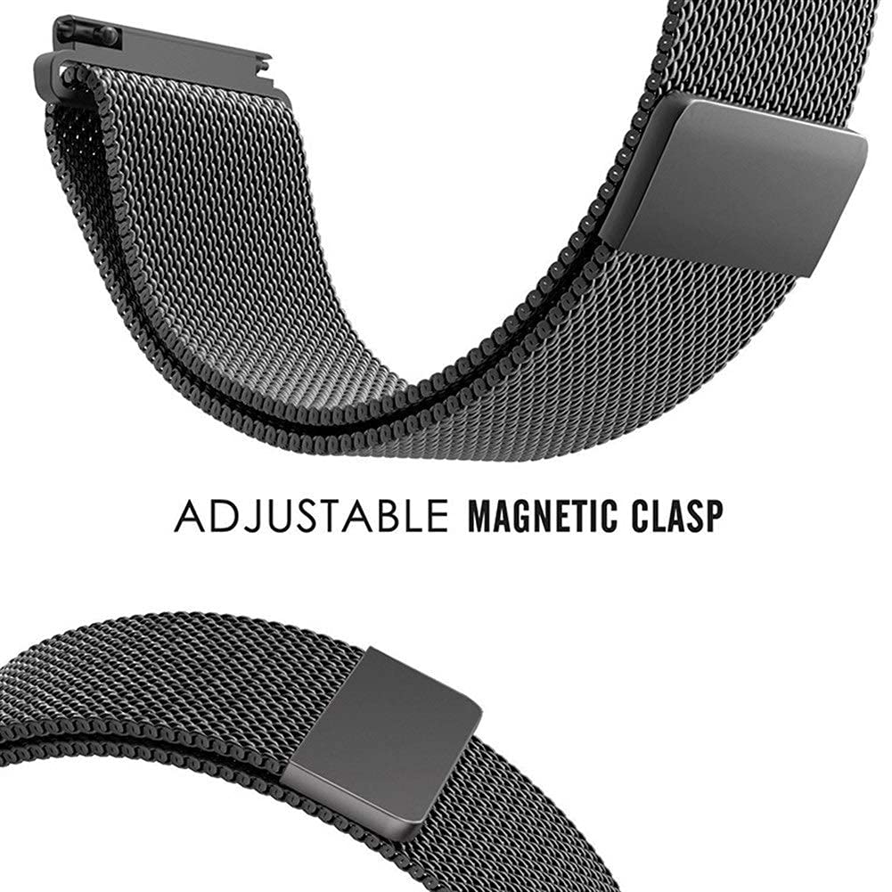 Bracciale in acciaio inossidabile con cinturino da orologio 16 18 20 22 24 mm Fibbia di chiusura magnetica dell'anello a rete