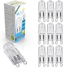 Opus G9 Halogen Bulb 18W - Equivalent to 26W G9 Bulb - Warm White 2700K - Long Life 2,000 Hours - Clear Glass Capsule - Dimmable - 2 Pin Light Bulbs - 10 Pack Lightbulbs