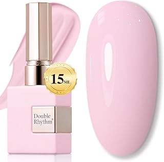 Double Rhythm 15ML Gel Nail Polish Pure Sheer Same Color Same Bottle Soak Off Gel Polish Art Manicure Salon DIY at Home for Women (Creamy Pink-A1389)
