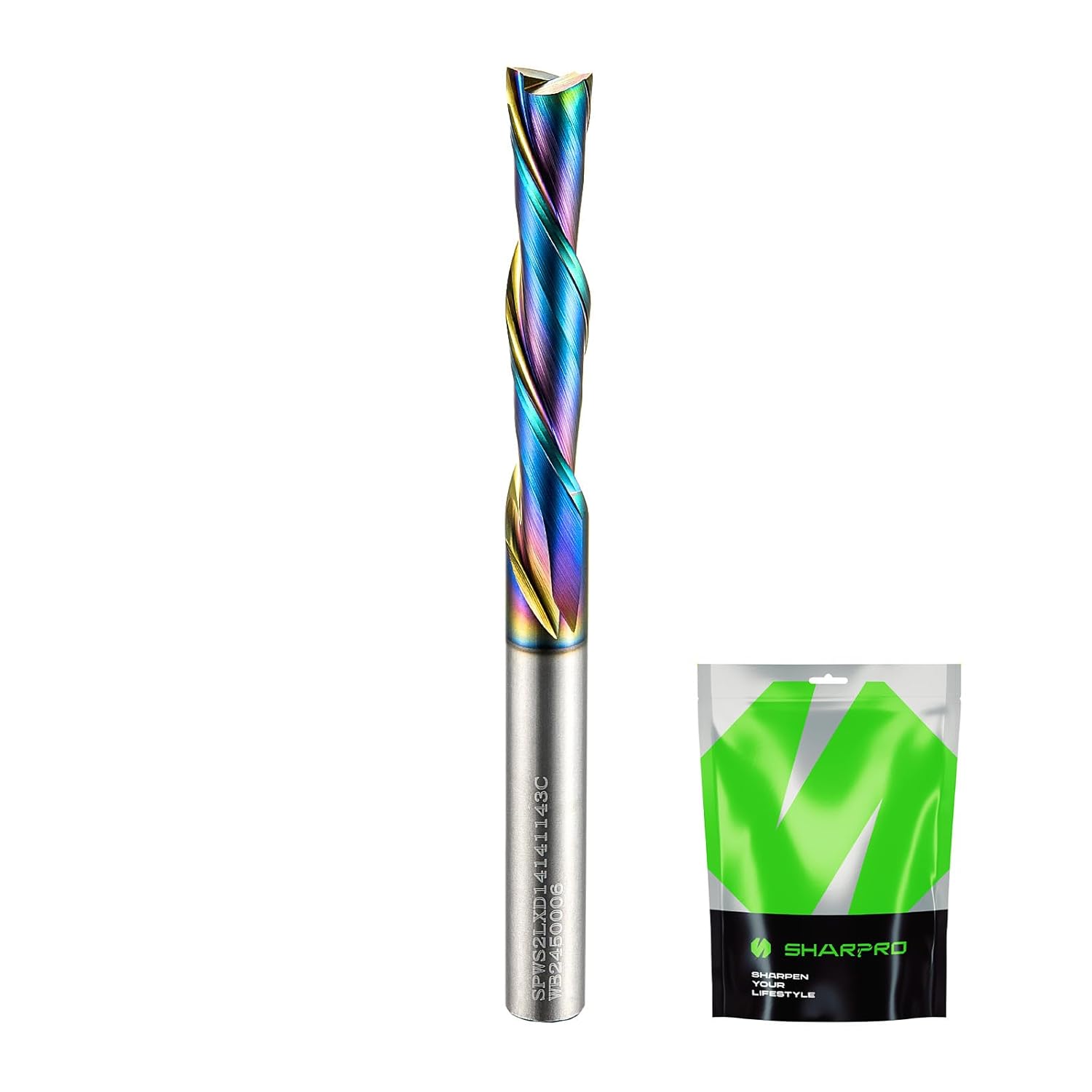 1/8 Downcut Router Bit 1/8 Shank, Spiral CNC Router Bits with Coating, Down Cut Carbide End Mills for Woodcraft, Engraving, Mortising, Acrylic and Aluminum(3PCS)