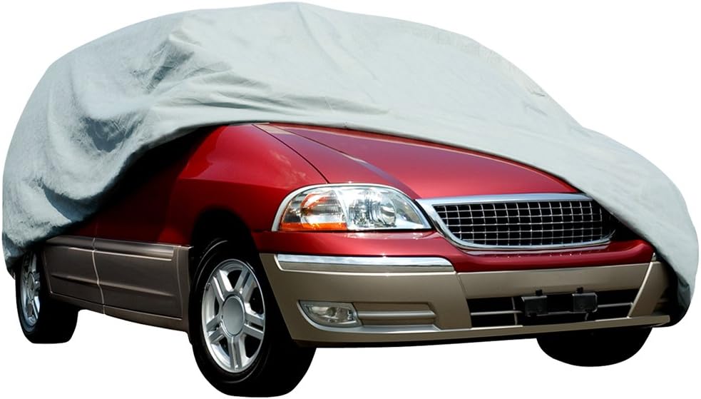 Budge VB-1 Lite Van Cover Indoor, Dustproof, UV Resistant Van Cover Fits Mini Vans up to 216” L x 60" W x 60" H, Gray, Size V1: Fits up to 18'