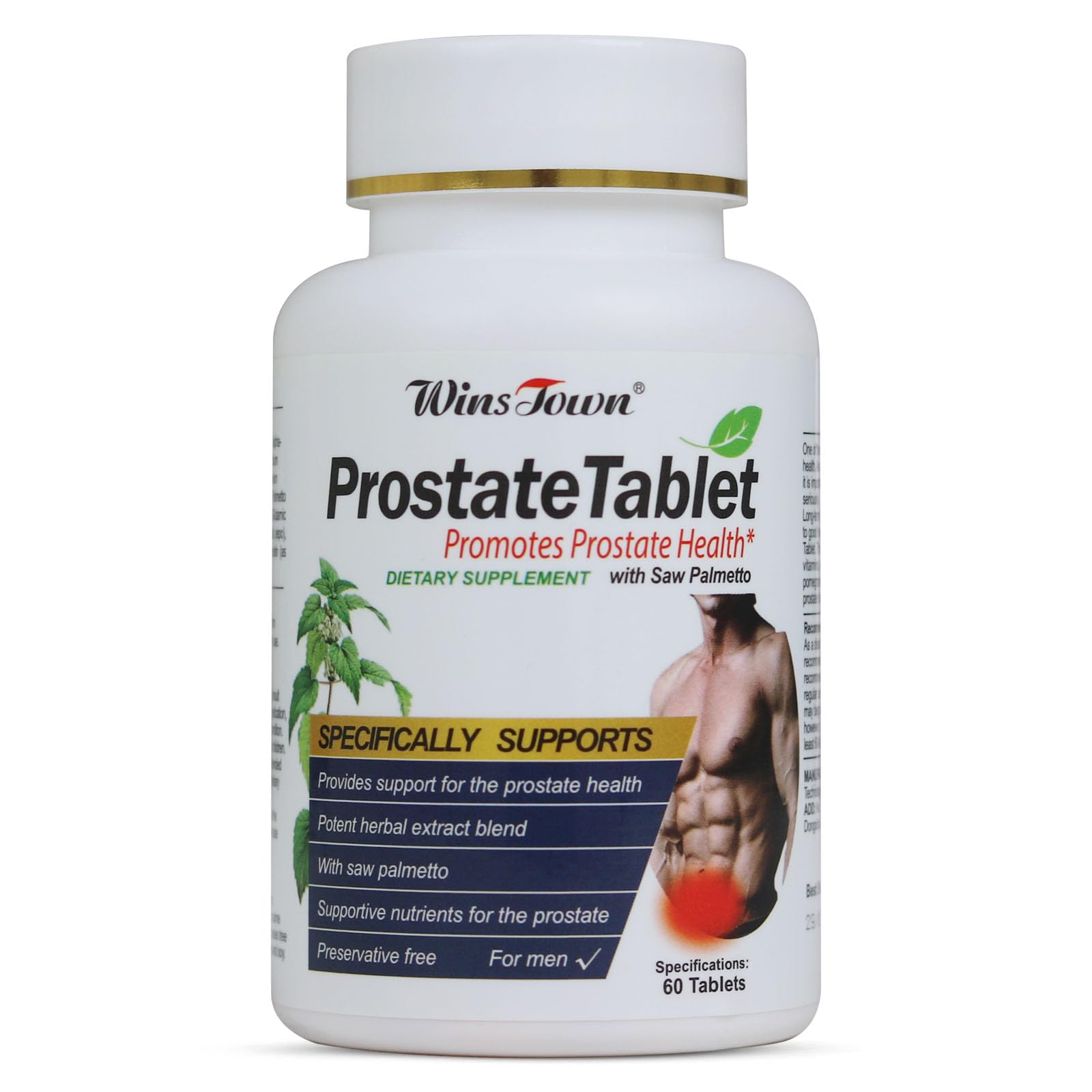 Prostate Health Tablets, Supports Men's Wellness, 60 Ct