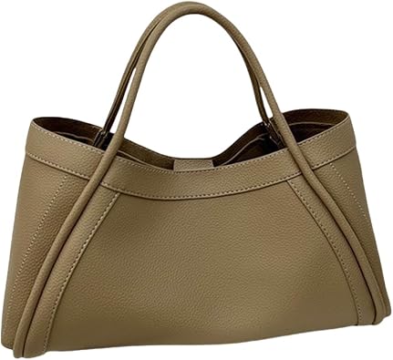 Pure leather womens casual large capacity handbag, multifunctional New York bag