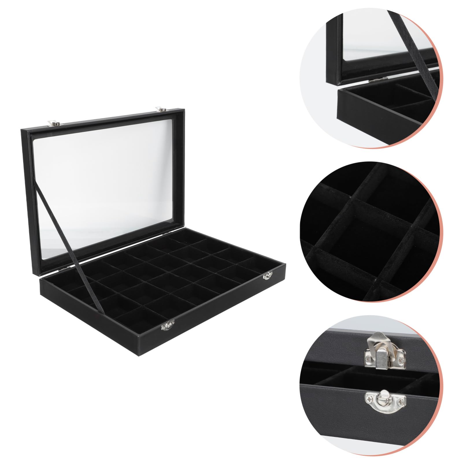 PartyKindom 1pezzi Scatola per Gioielli Multiscomparto Organizzatore per Collane e Braccialetti Contenitore per Orecchini e Anelli Realizzato Materiali di Design Semplice e Compatto