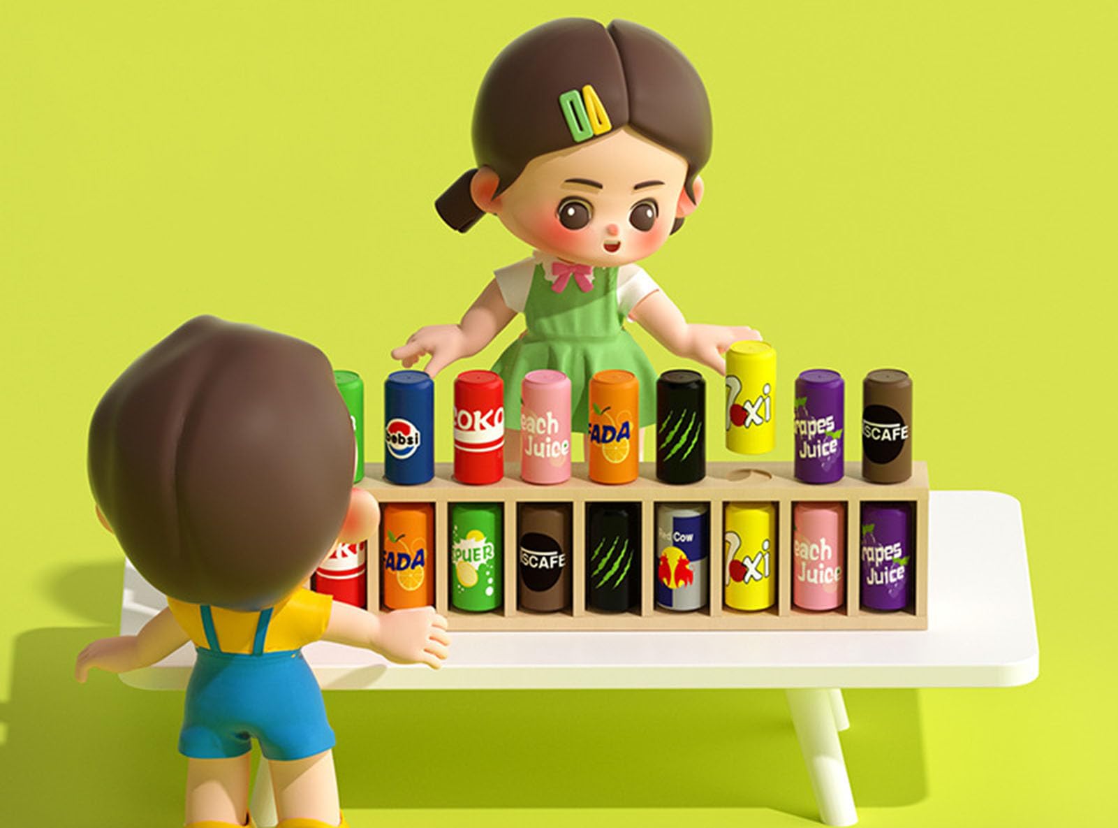 Juego de Correspondencia de Latas de Bebida de Madera, Juguete para Entrenamiento Cerebral