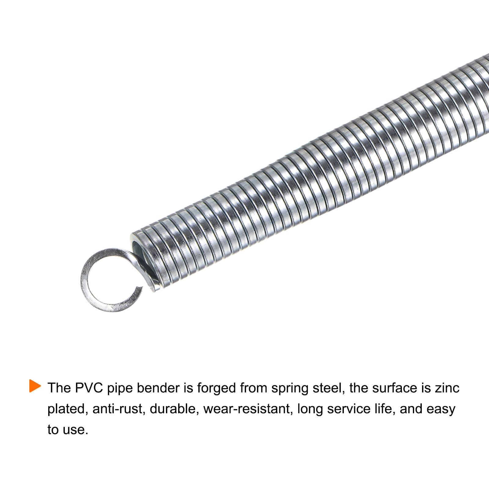 HARFINGTON 2 resortes de flexión de tubos de PVC de 21,5 mm OD 550 mm de largo, chapado en zinc, doblador de tubos de PVC para dispositivos de flexión de tuberías de PVC en el hogar, hidroeléctrica,