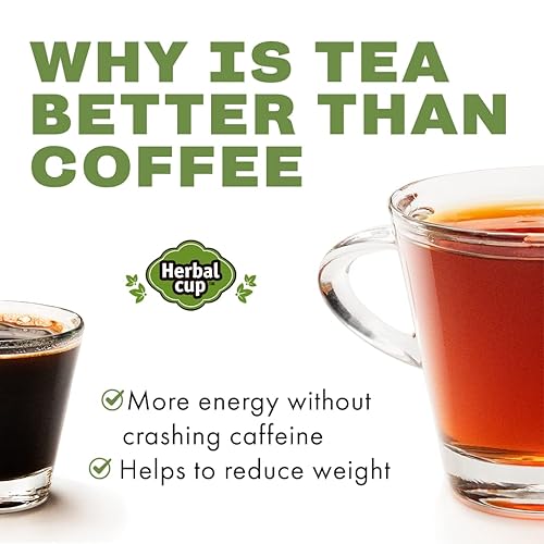 Miniatura 9 de Herbal Cup - Té de maca ayurveda, Ashwagandha orgánica, sin cafeína (16 unidades, paquete de 1)