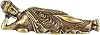 Milageto Brass Metal Reclining Buddha Statue Figurine Ornament Handcrafted Arts Showpiece Sleeping Resting Pose Sculpture Lying Buddha