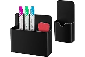 2-Pack Magnetic Dry Erase Markers and Pen Holder
