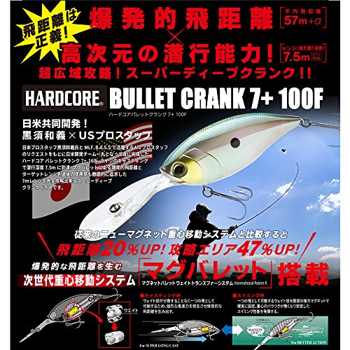 DUEL (デュエル) ルアー クランクベイト ハードコアバレットクランク 7+ 100F 【 釣具 釣り具 海釣り 淡水 シーバス 】 100mm R1422-MGSA 08:メタリックゴーストアユ 2枚目