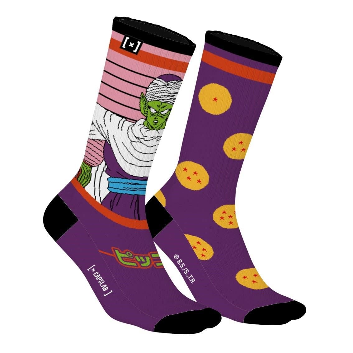 Capslab Dragon Ball socks Piccolo - Officially licensed anime socks - Comfortable cotton socks in an iconic design - - 43-46