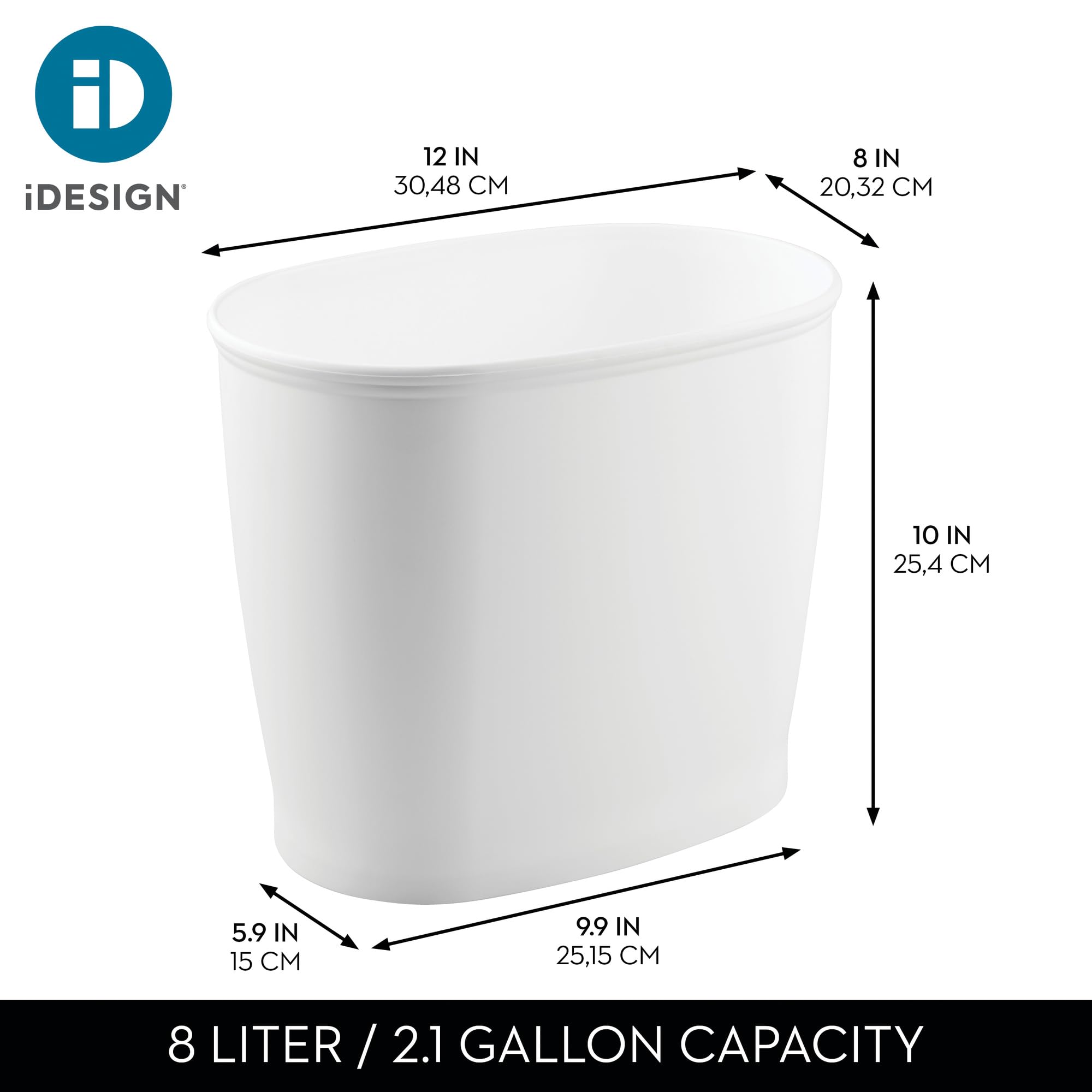 Aazon.co: Okllen 2 Pack Plastic Waste Basket, Clear Round Trash Can - View #11
