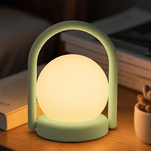 Miniatura 7 de Vivilumens Luz nocturna para niños, lámpara de escritorio de campamento, recargable, portátil, lámpara táctil de noche, luz nocturna regulable de