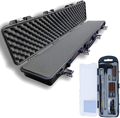 Cedar Mill Fine Firearms Paquete de protección funda rígida para rifle Socom aprobada por la TSA con acero inoxidable, cierre de hierro, estuche