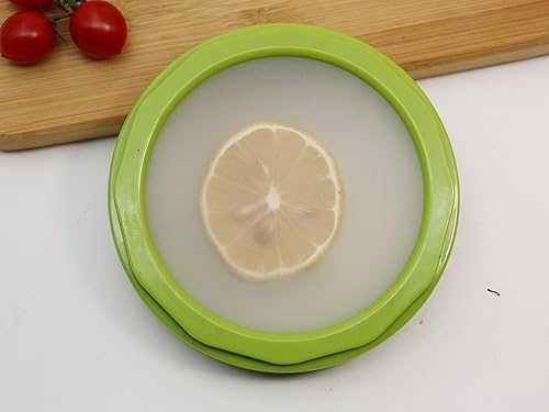 Miniatura 8 de Almacenamiento de cebolla y protector de aguacate, juego de 4 recipientes de silicona de doble cara para refrigerador, soporte para tomates,