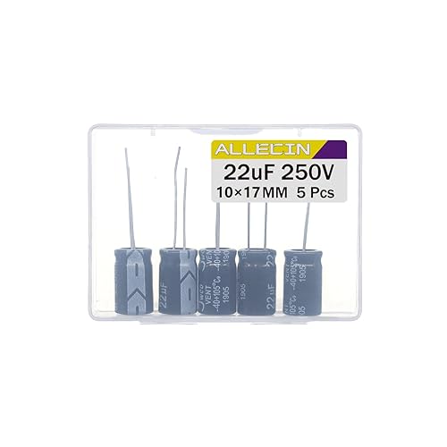 Miniatura 8 de ALLECIN Condensador electrolítico 100uF 63V 0.315x0.472 in 100 UF MFD 63 voltios 0.32x0.47in condensadores de aluminio (paquete de 10)