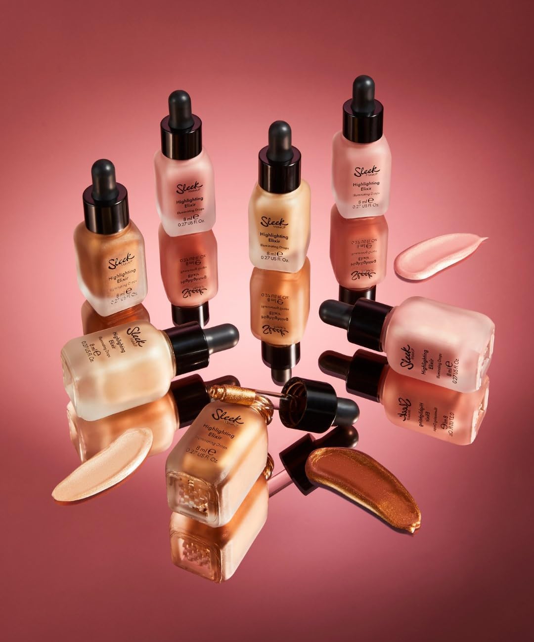 Sleek MakeUp Highlighting Elixir Radiant Skin Customisable Buildable Easy to Use 40g, SUN.LIT, 8 millilitre