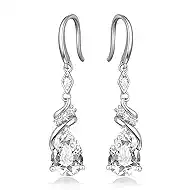 Sterling Silver Earring For Woman -Teardrop Birthstone Earring Jewelry Birthday Gifts for Women,Girlfriend,Wife,Mom - Graduation, Friendship,Birthday, Anniversary