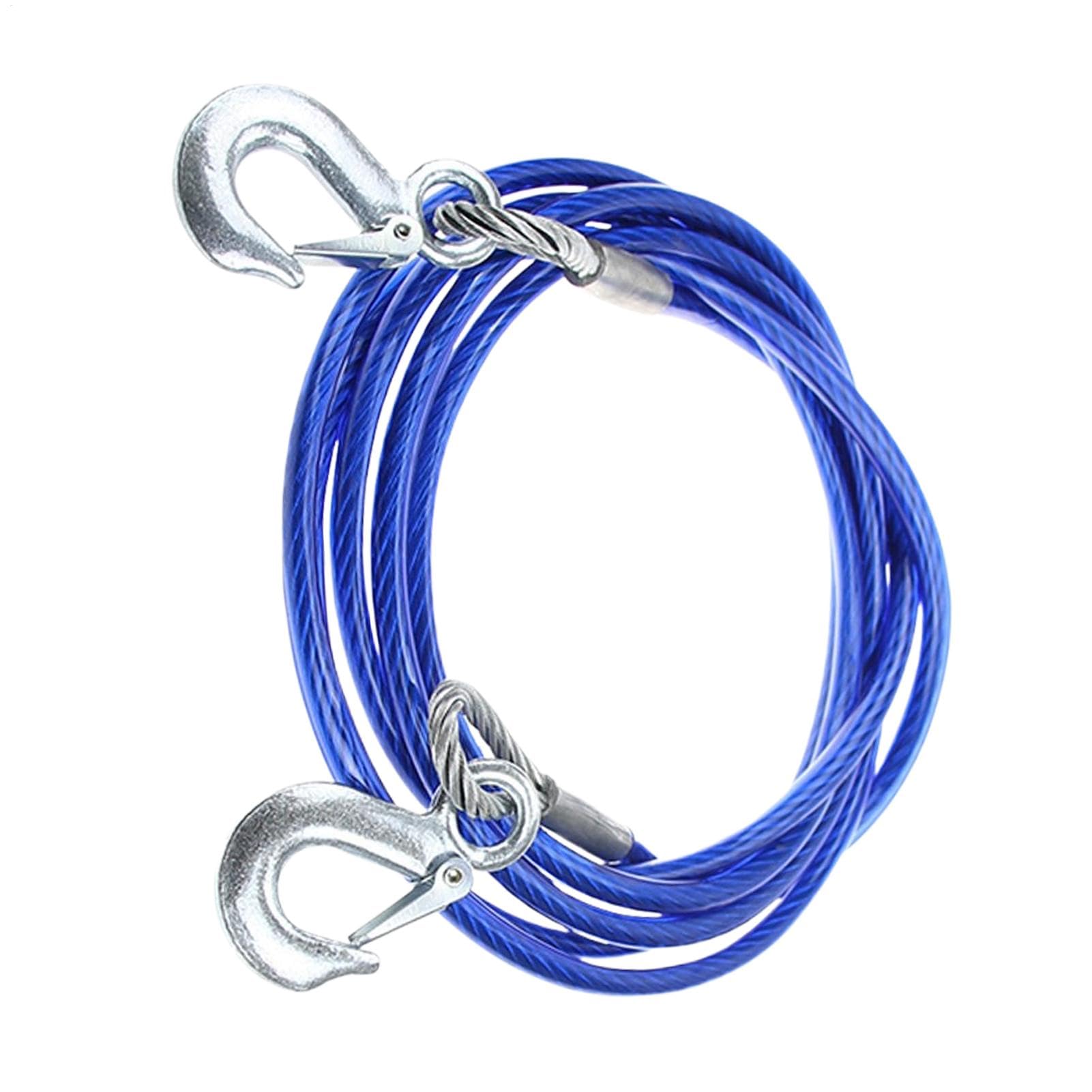Cable de remolque de acero resistente con ganchos de alta tracción para vehículos 8