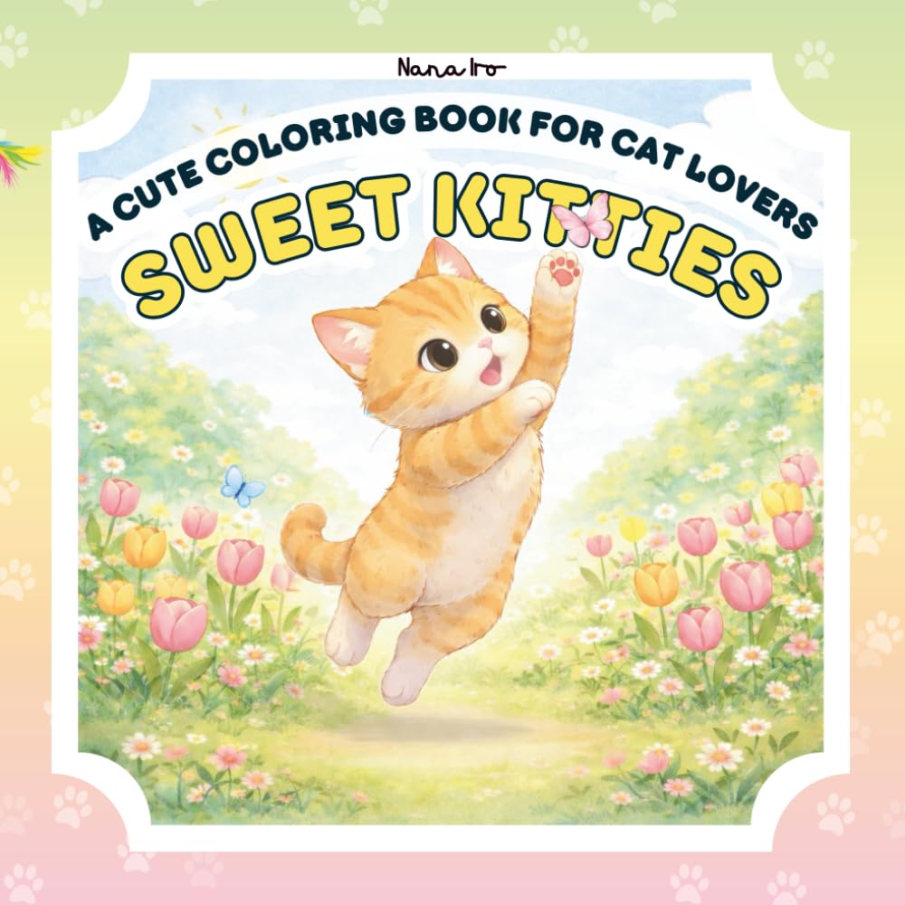 Sweet Kitties: a Cute coloring book for cat lovers