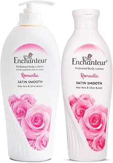 Enchanteur Romantic Perfumed Body Lotion 500ml with Aloe Vera & Olive Butter for Silky Smooth Skin & Enchanteur Romantic P... Price In India