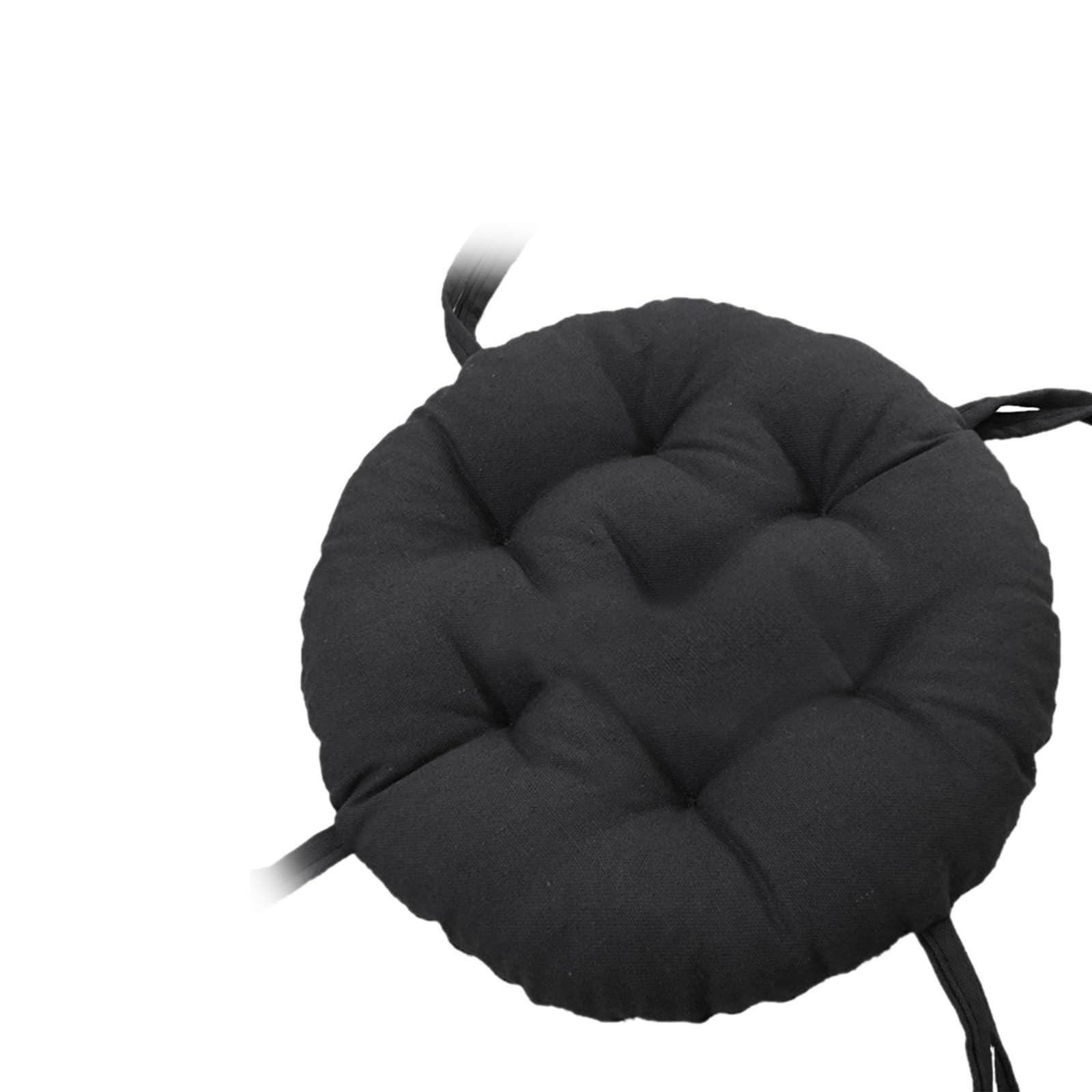 Comodi cuscini rotondi per sgabelli da bar e sedie da ufficio, cuscini elastici in pelliccia spessa, diametro 25-50 cm, eleganti neri, perfetti per bistrot e uso domestico