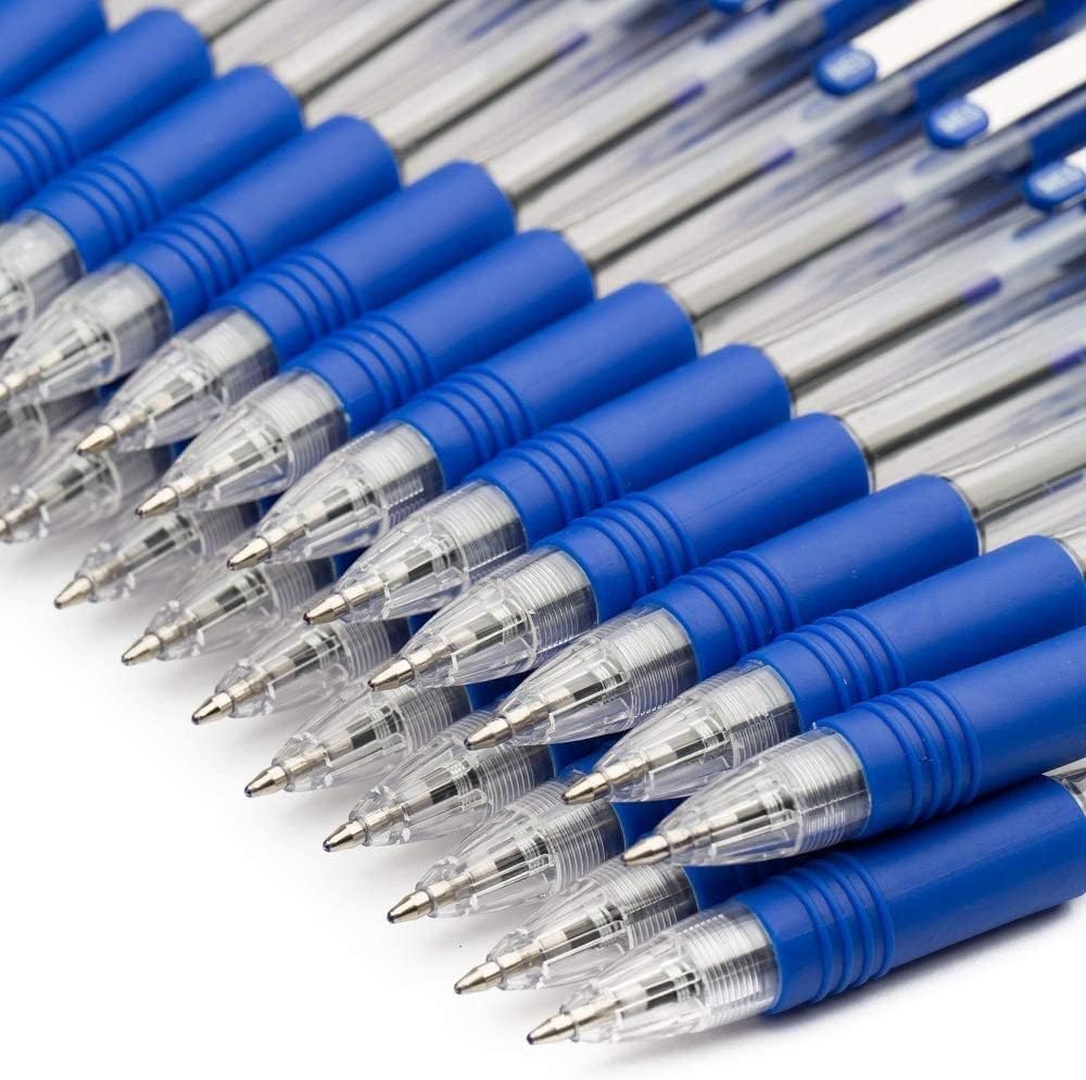 Zebra Z-Grip Retractable Ballpoint Pens - Economy Pack of 40 - School, Work, Office, Home Pen - Blue Ink