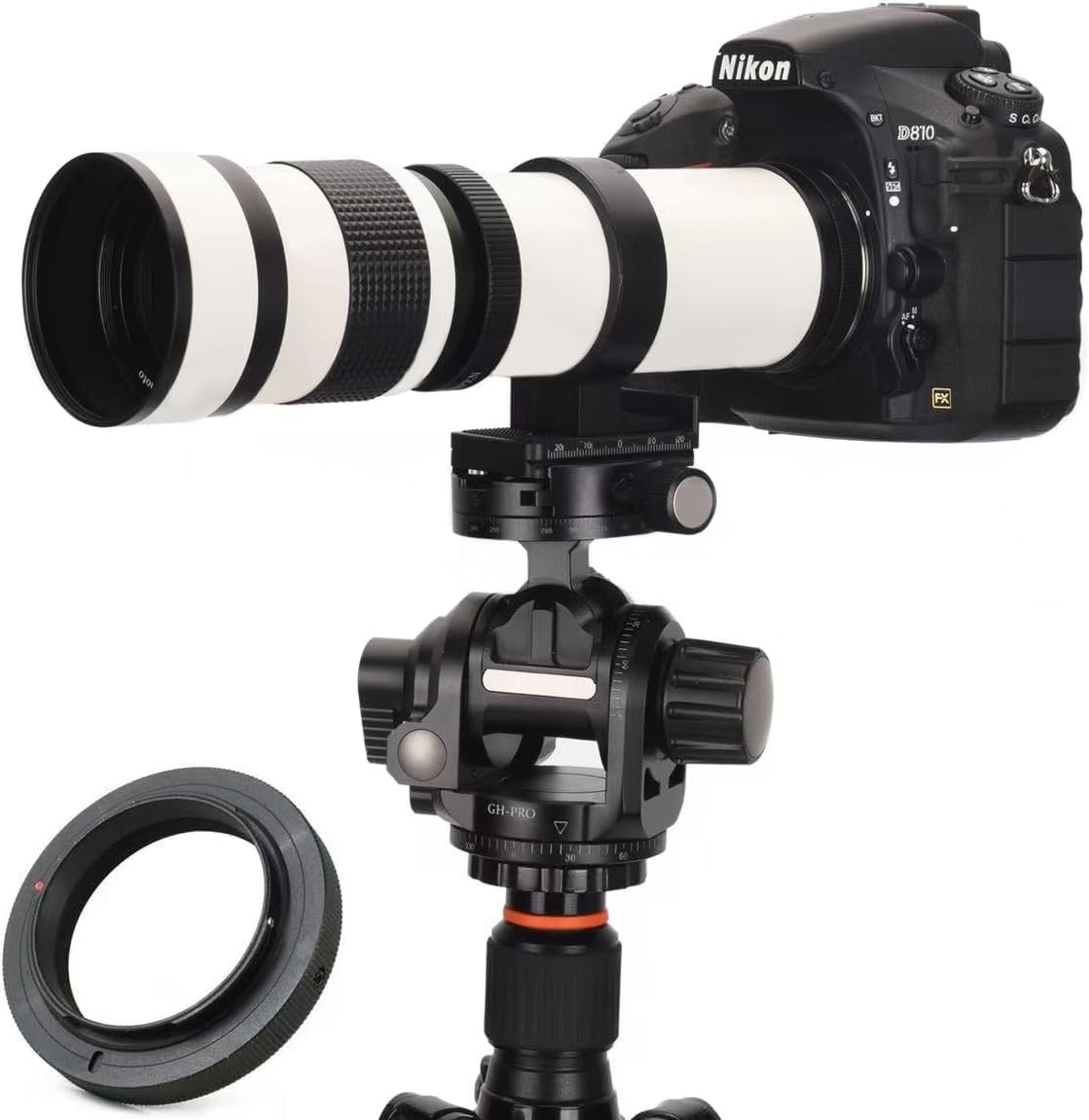 JINTU Téléobjectif 420-800mm EF Objectif Zoom Manuel pour Canon SLR Nikon