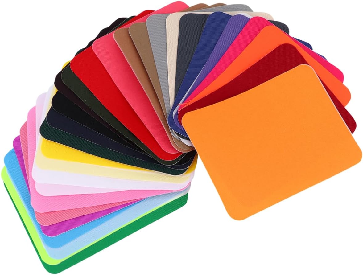 jojofuny 1 Set Colorful Iron Fabric Patches Simulated Denim Rectangular Repair Patches for DIY Clothing Jeans Hats Bags for Arts Crafts