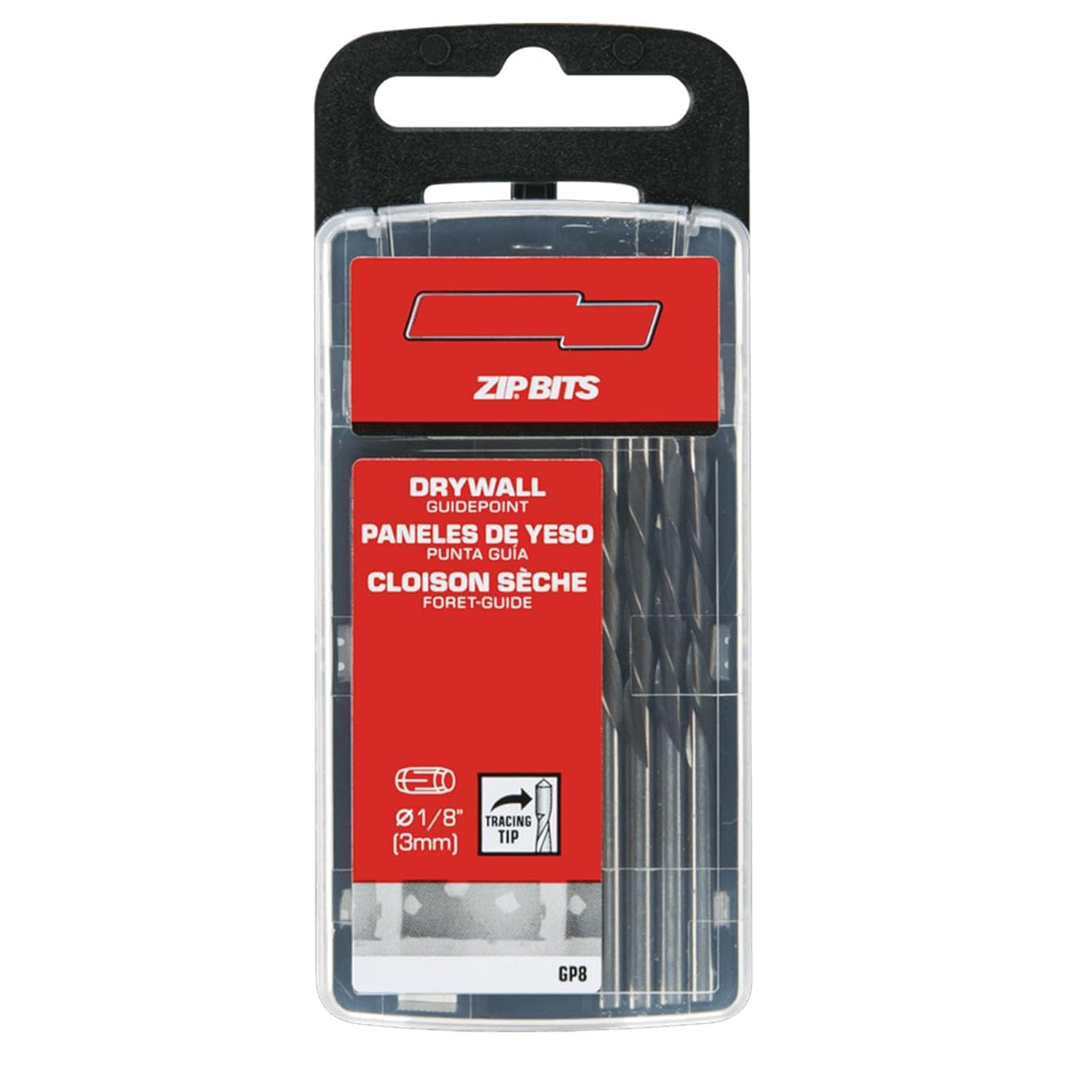 GP8 Cutting Drywall Tools,1/8 Inch Drywall Guidepoint Cutting Bits for RotoZip Spiral Saw (8 Pack), Drywall Router Bits for Roto Tool