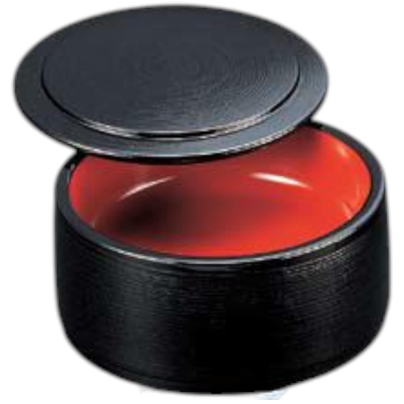 Black Fade Sushi Plate with Lid, 4-inch