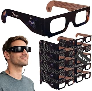 articulo SUUM co. Gafas Eclipse Solar Homologadas - Gafas Certificadas Certificadas ISO 12312-2 y CE Observación Solar Segura - para Ver el Sol - Especiales Eclipse 12 de Agosto de 2026