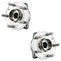 Vista 434 de TRQ Juego de 2 rodamientos de rueda trasera y conjunto de cubo con sensor ABS compatible con Ford Transit Connect 2014-2018