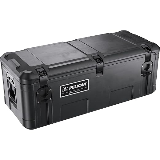 Pelican Cargo Case BX135 - Truck Tool Box, Cargo Carrier for Roof and Truck Bed, Overland Case, Outdoor Waterproof Storage Box (Black)