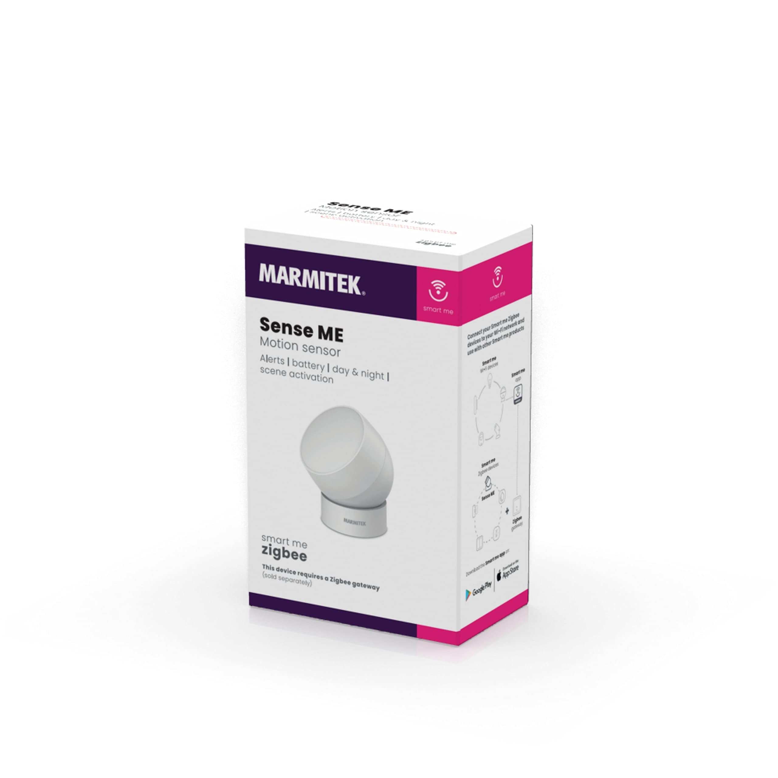 Detector de movimiento Zigbee - Marmitek Sense ME - Compatible con Home Assistant - MQTT - Motion Sensor - Zigbee 3.0 - Detecta movimiento para operar luces o dispositivos - Tuya