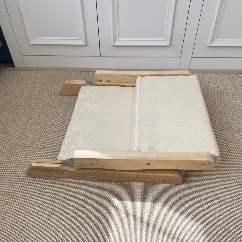 Chaise de méditation avec support dorsal Zaisu pliable E-Beige
